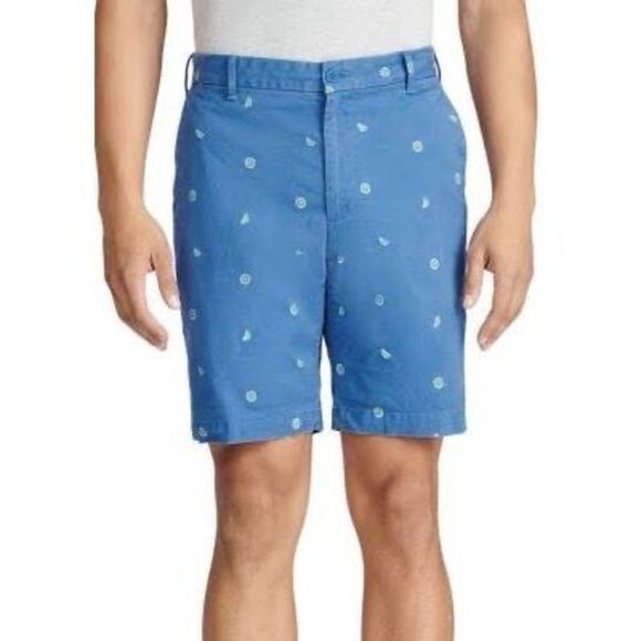 ✨Original Islandia Embroidered Shells Royal Blue Shorts✨ - Picture 1 of 6